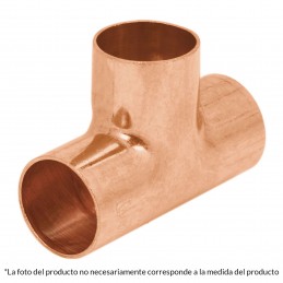 Tee de cobre sencilla 1-1/2'