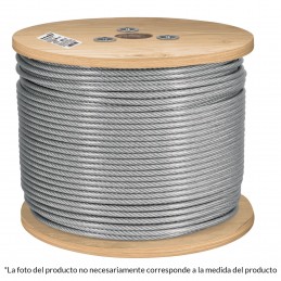 Cable flexible de acero 1/8, 246.1 ft