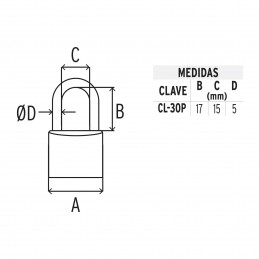 Blíster con 2 candados de latón de 20mm, Hermex, Candados De Latón, 23513